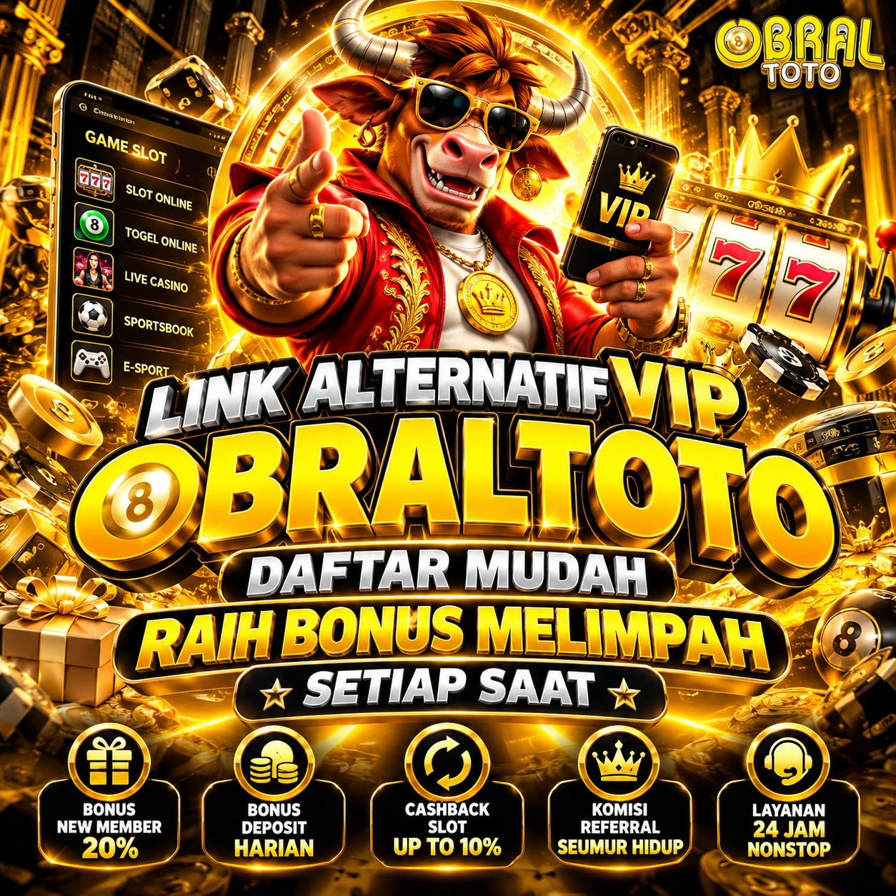 Link Alternatif Vip OBRALTOTO Daftar Mudah Raih Bonus Melimpah Setiap Saat